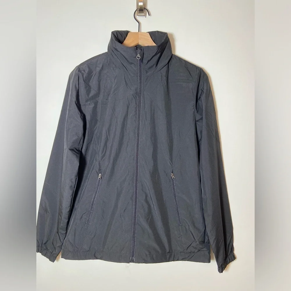 Tri-Mountain Women Black Wind breaker Utility Hooded Jacket Size Small NWT